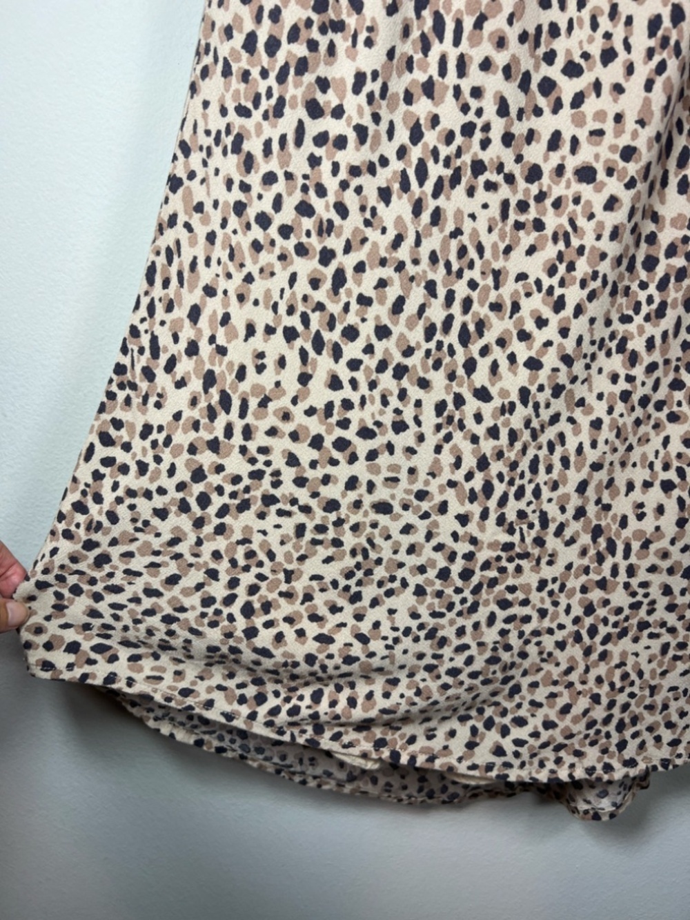 Abercrombie & Fitch Leopard Print Mini Slip Dress Brown Tan Lined Adjustable XS - Picture 5 of 13
